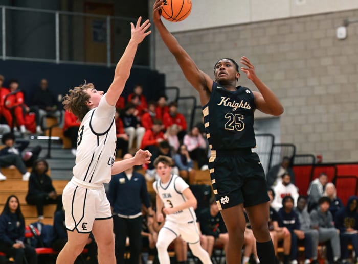 Sherman Oaks Notre Dame guard Mercy Miller, right, will be playing for Houston next year.